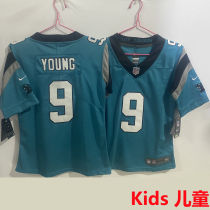 YOUNG #9 Carolina Panthers Kids NFL Jersey 黑豹