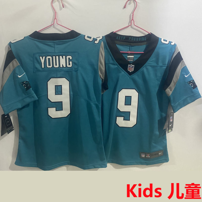 YOUNG #9 Carolina Panthers Kids NFL Jersey