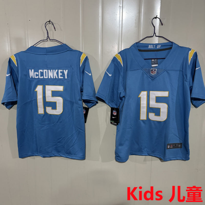 McCONKEY #15 Los Angeles Chargers Kids NFL Jersey