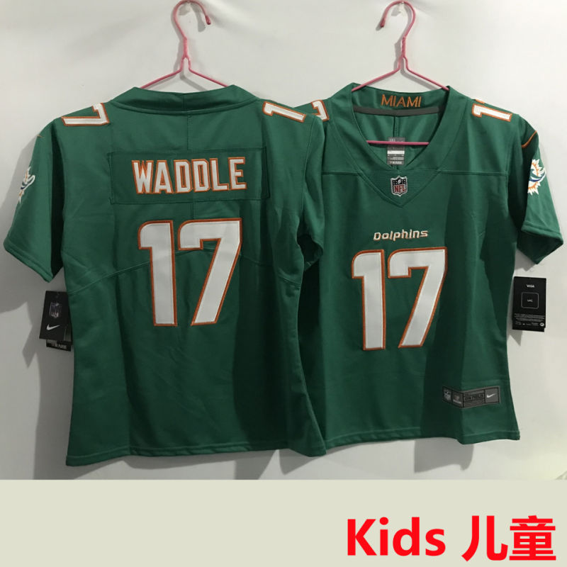 WADDLE #17 Miami Dolphins Kids NFL Jersey