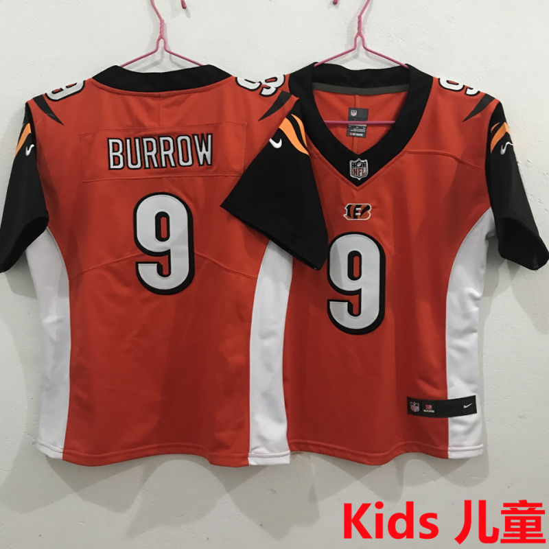 BURROW #9 Cincinnati Bengals Kids NFL Jersey