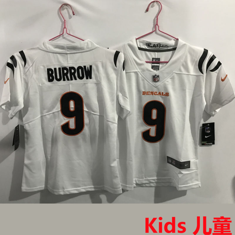 BURROW #9 Cincinnati Bengals Kids NFL Jersey