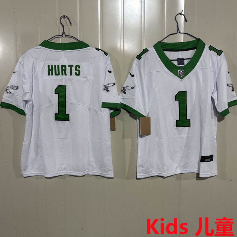HURTS #1 Philadelphia Eagles Kids NFL Jersey