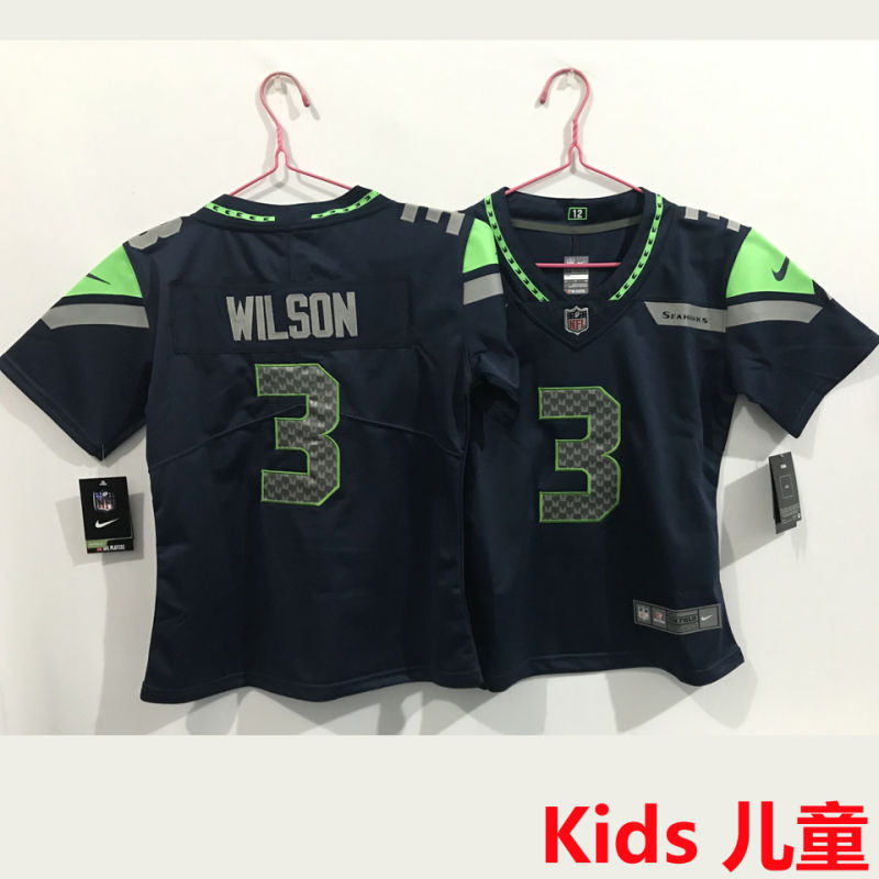 WILSON #3 Seattle Seahawks Kids NFL Jersey
