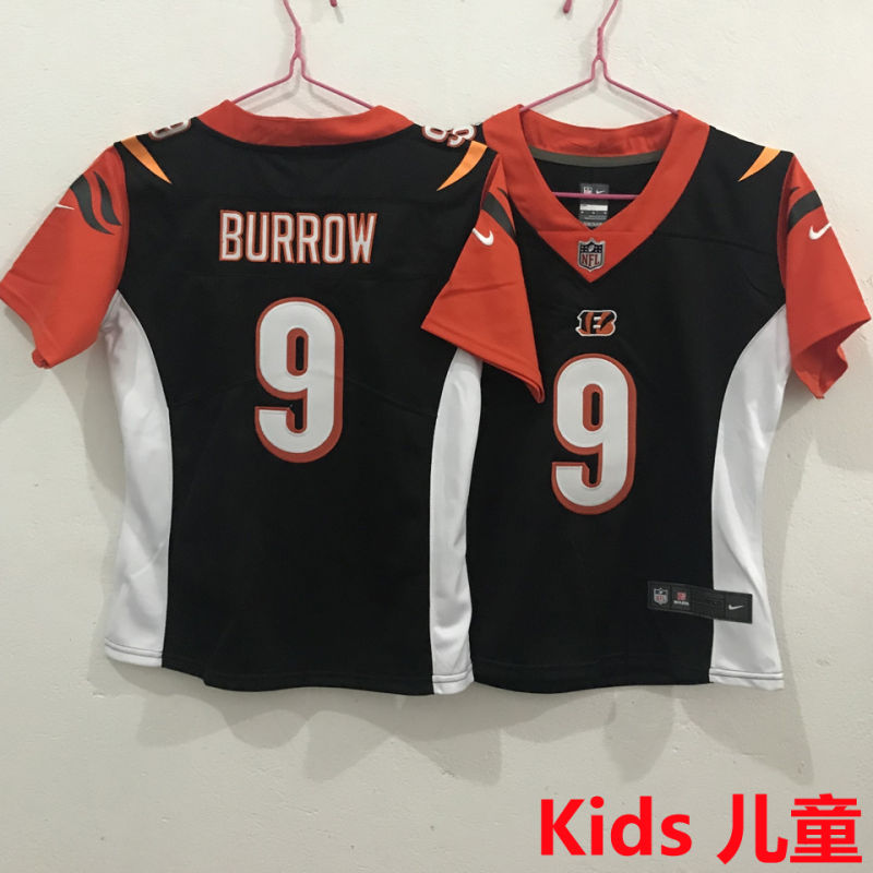 BURROW #9 Cincinnati Bengals Kids NFL Jersey