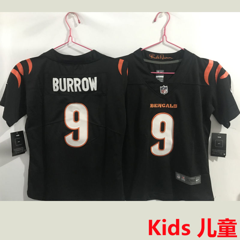BURROW #9 Cincinnati Bengals Kids NFL Jersey