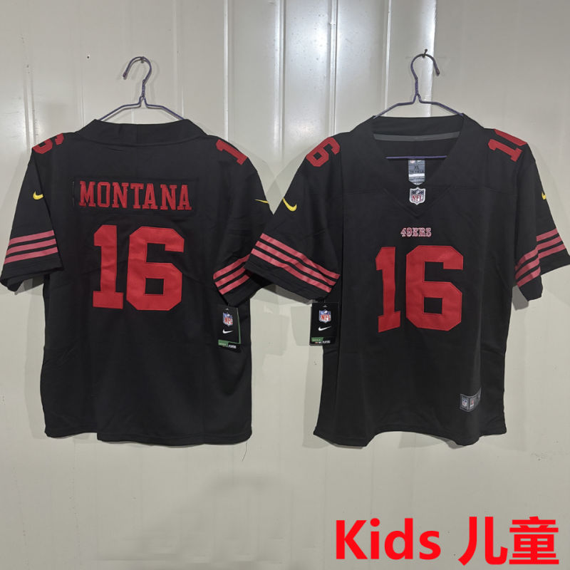 MONTANA #16 San Francisco 49ers Kids NFL Jersey #49