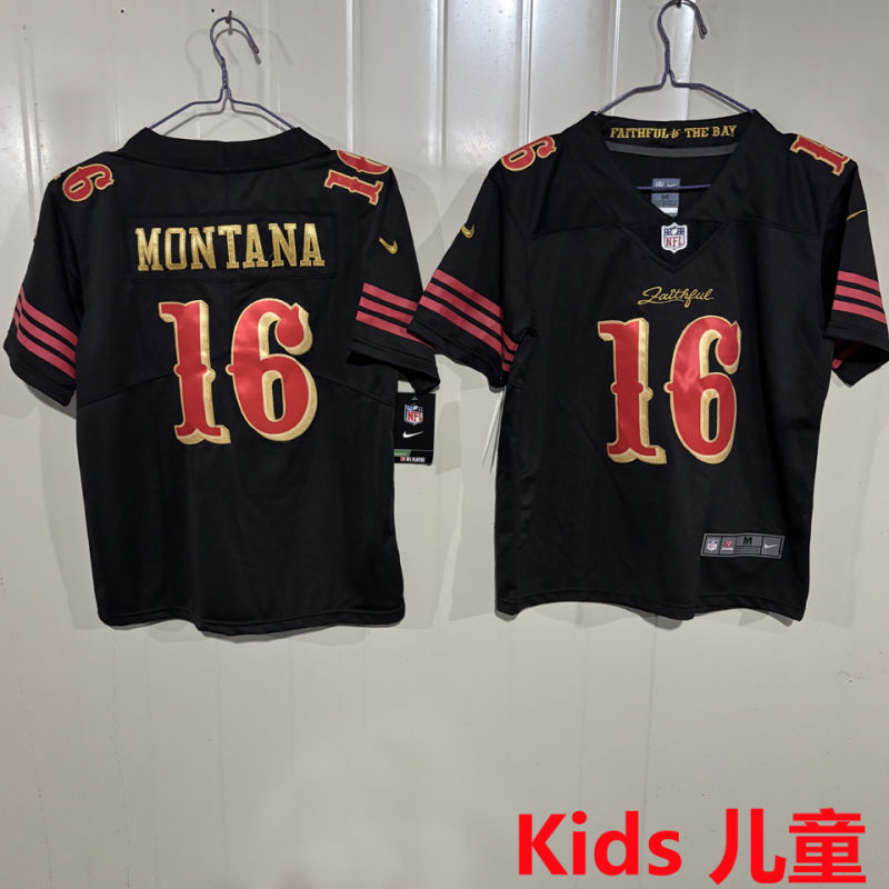MONTANA #16 San Francisco 49ers Kids NFL Jersey #49