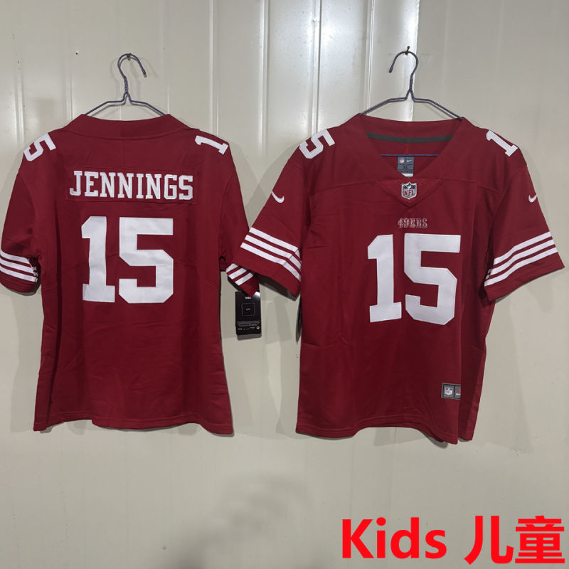 JENNINGS #15 San Francisco 49ers Kids NFL Jersey #49