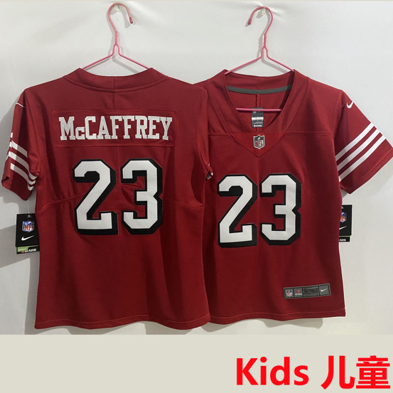 McCAFFREY #23 San Francisco 49ers Kids NFL Jersey #49