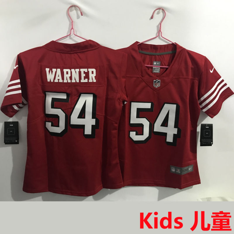WARNER #54 San Francisco 49ers Kids NFL Jersey #49