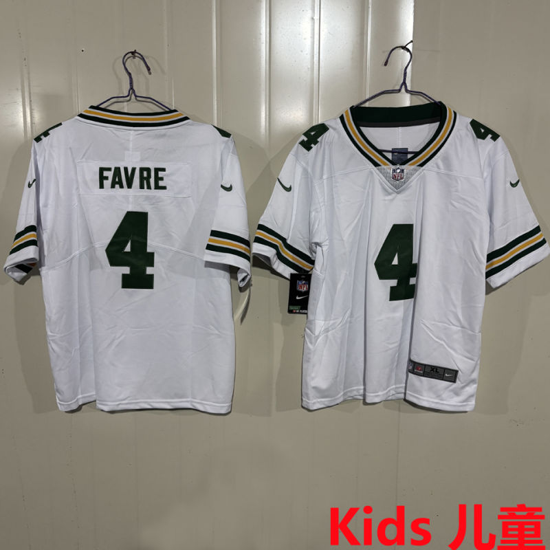 FAVRE #4 Green Bay Packers Kids NFL Jersey
