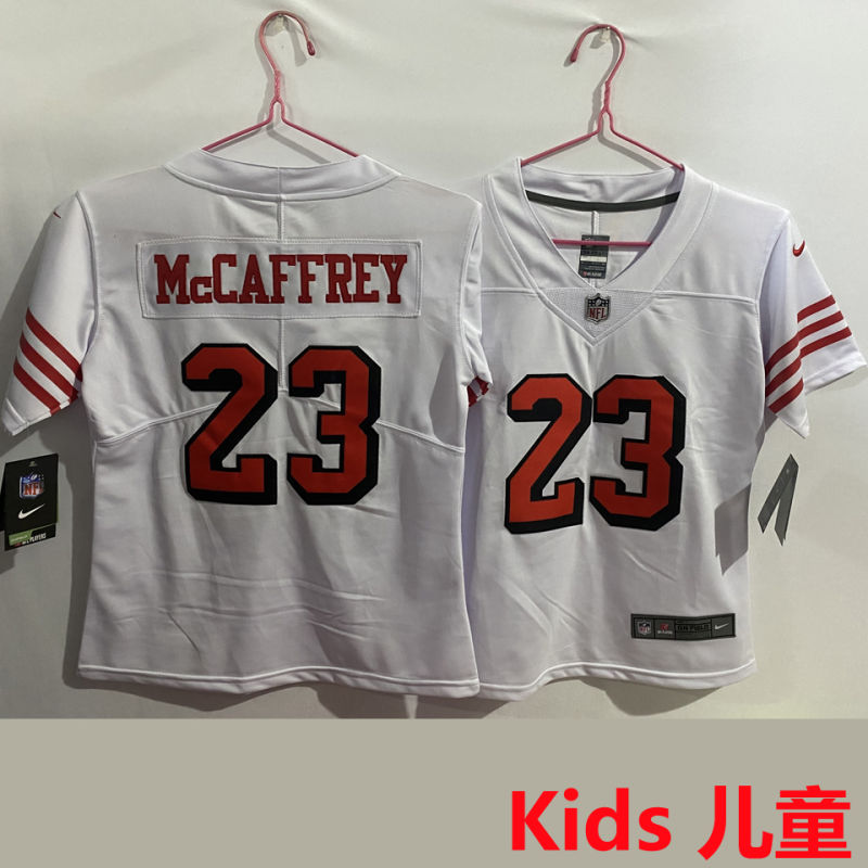 McCAFFREY #23 San Francisco 49ers Kids NFL Jersey #49