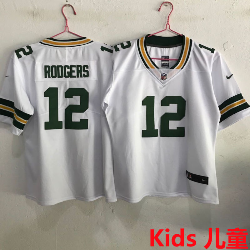 RODGERS #12 Green Bay Packers Kids NFL Jersey
