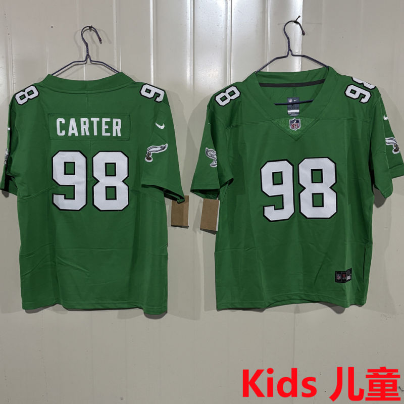 CARTER #98 Philadelphia Eagles Kids NFL Jersey