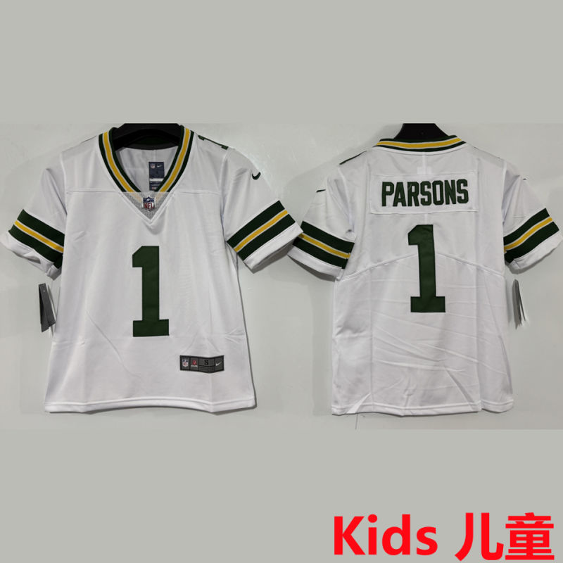 PARSONS #1 Green Bay Packers Kids NFL Jersey