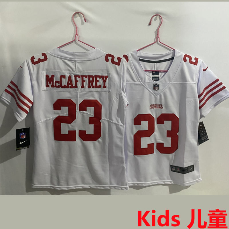 McCAFFREY #23 San Francisco 49ers Kids NFL Jersey #49