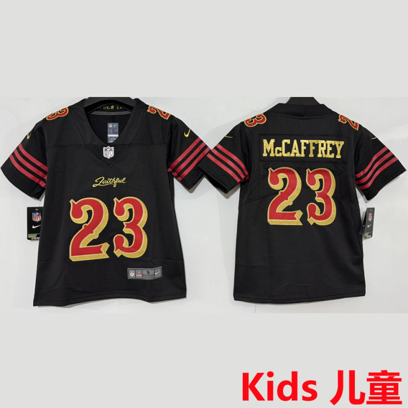 McCAFFREY #23 San Francisco 49ers Kids NFL Jersey #49