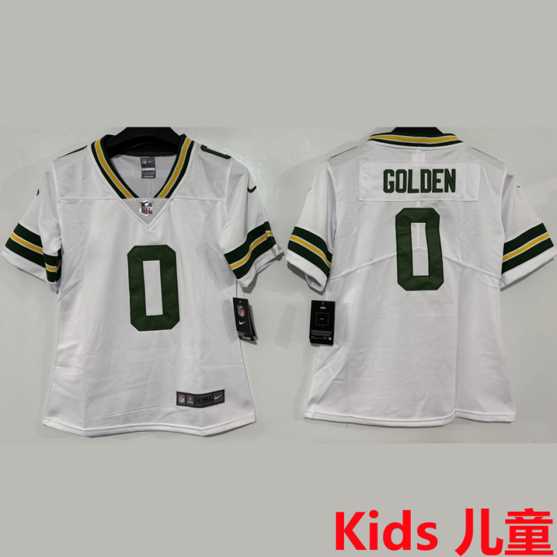 GOLDEN #0 Green Bay Packers Kids NFL Jersey