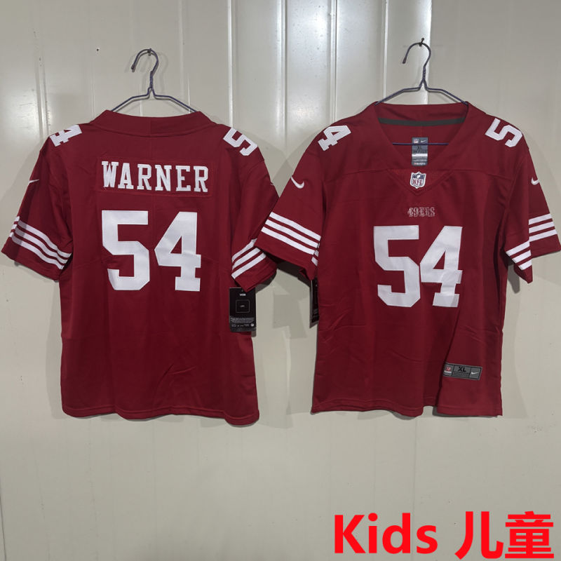 WARNER #54 San Francisco 49ers Kids NFL Jersey #49