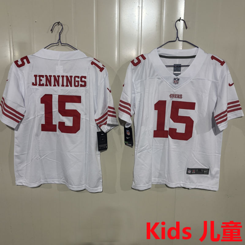 JENNINGS #15 San Francisco 49ers Kids NFL Jersey #49