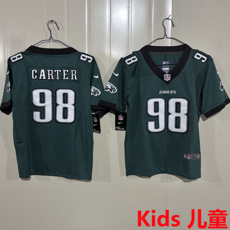 CARTER #98 Philadelphia Eagles Kids NFL Jersey