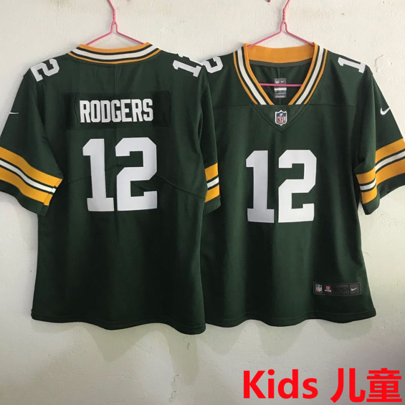 RODGERS #12 Green Bay Packers Kids NFL Jersey
