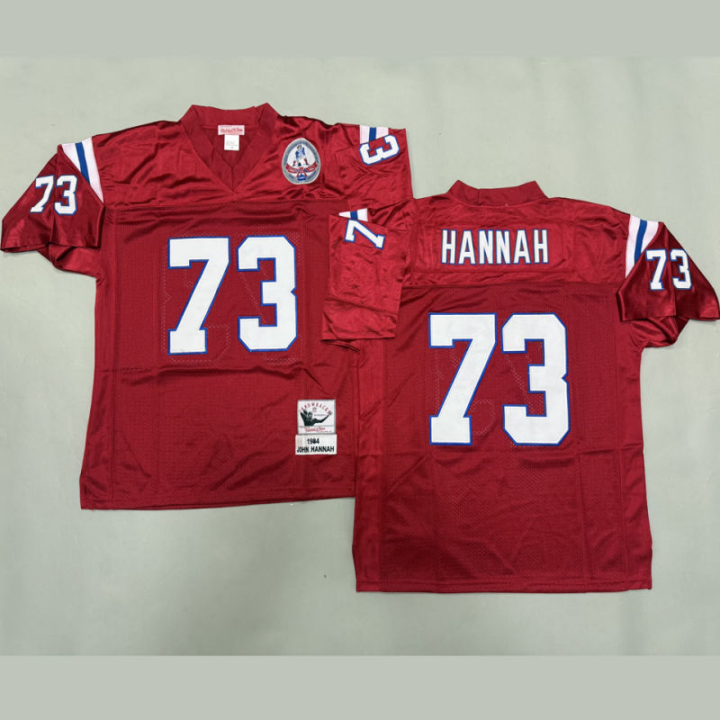 HANNAH #73 Men's New England Patriots Retro NFL Jersey