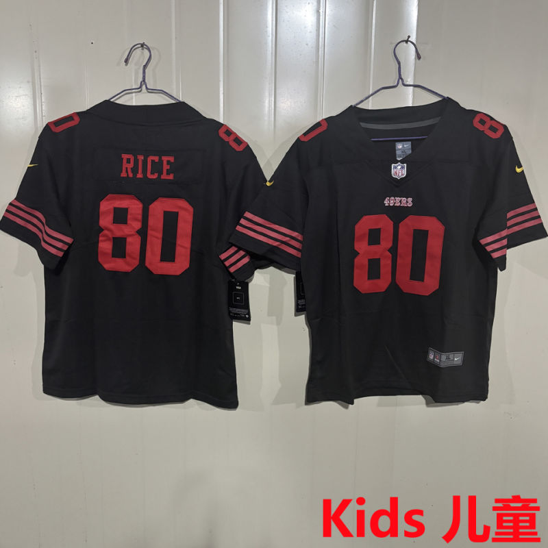 RICE #80 San Francisco 49ers Kids NFL Jersey #49
