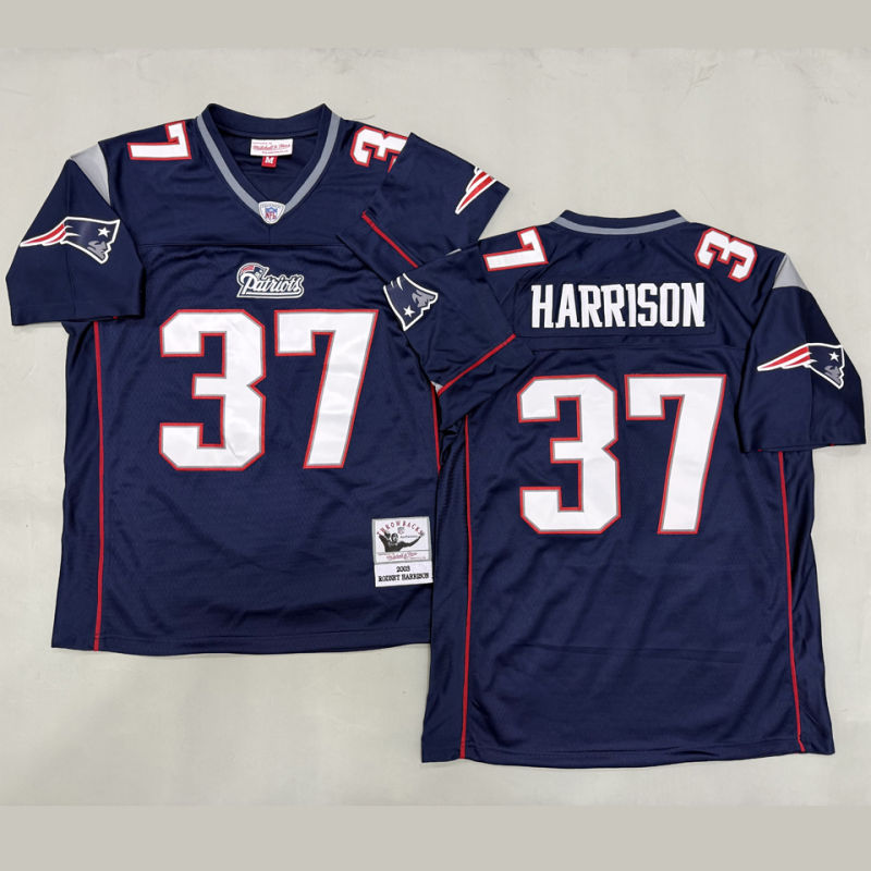 HARRISON #37 Men's New England Patriots Retro NFL Jersey