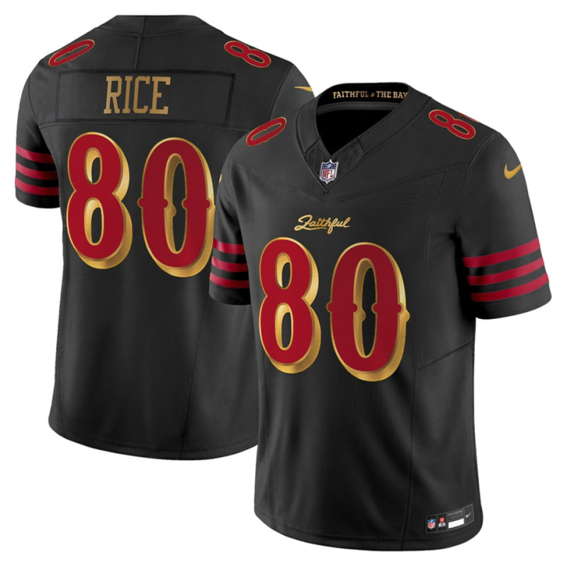 RICE #80 Men's San Francisco 49ers NFL Jersey #49