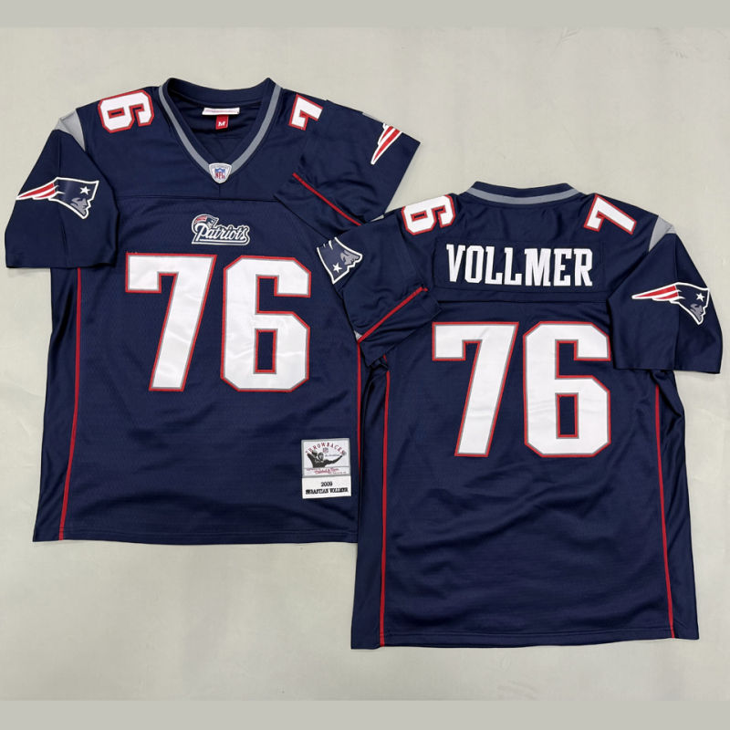 VOLLMER #76 Men's New England Patriots Retro NFL Jersey