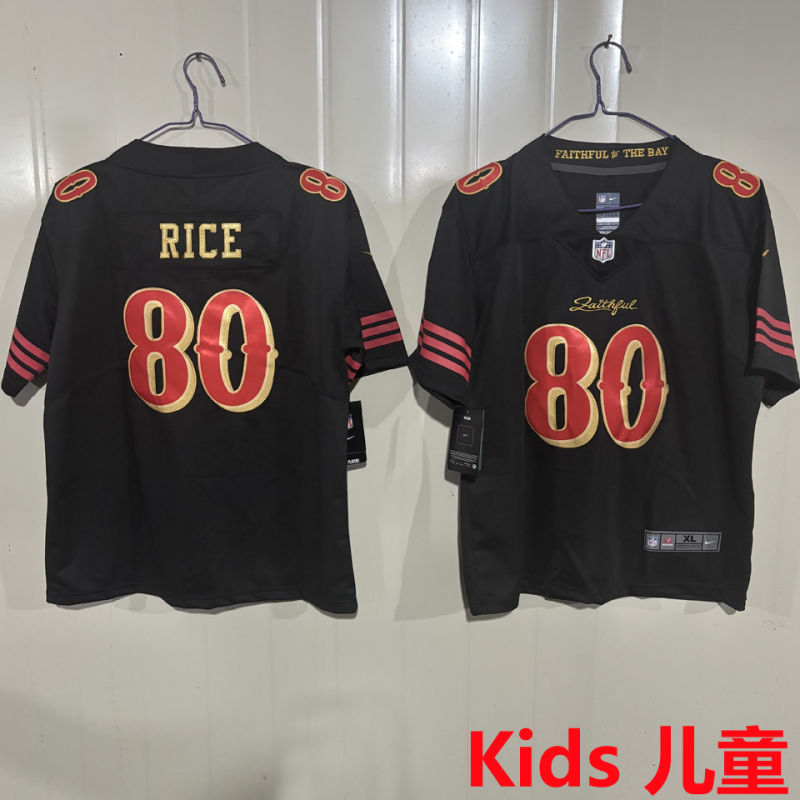 RICE #80 San Francisco 49ers Kids NFL Jersey #49