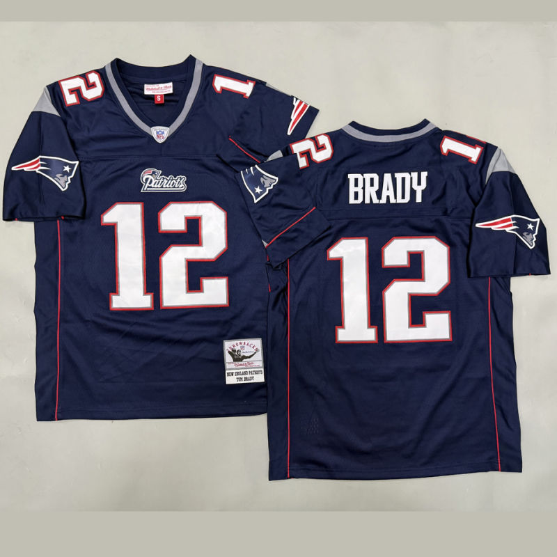 BRADY #12 Men's New England Patriots Retro NFL Jersey