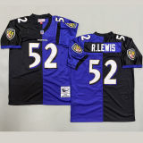 R.LEWIS #52 Men's Baltimore Ravens Retro NFL Jersey 乌鸦