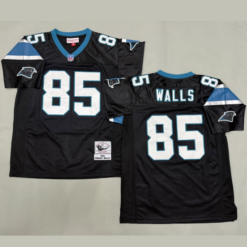 WALLS #85 Men's Carolina Panthers Retro NFL Jersey