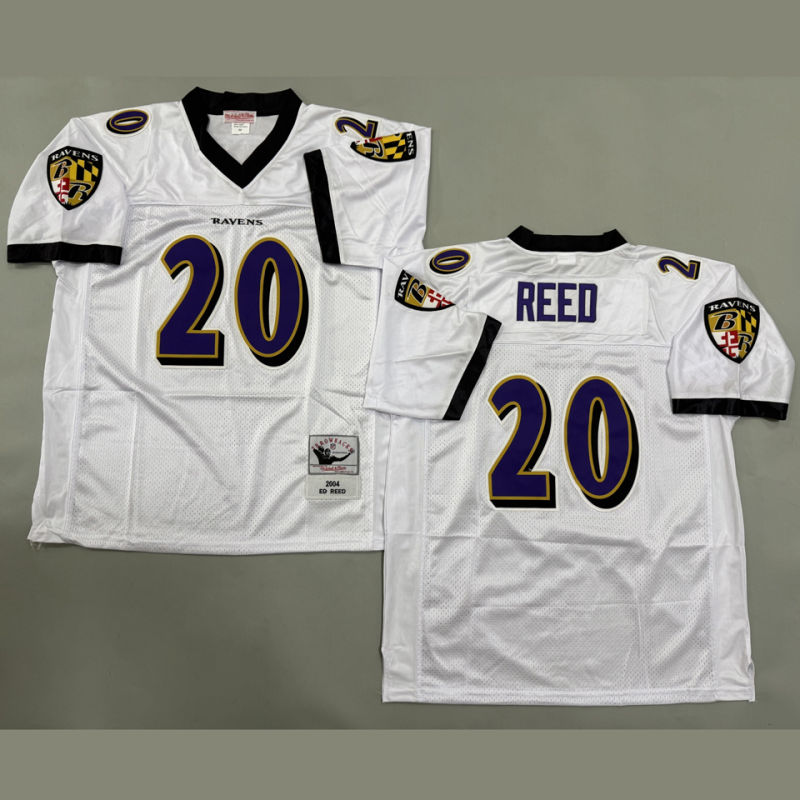 REED #20 Men's Baltimore Ravens Retro NFL Jersey