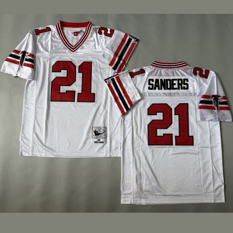 SANDERS #21 Men's Atlanta Falcons Retro NFL Jersey