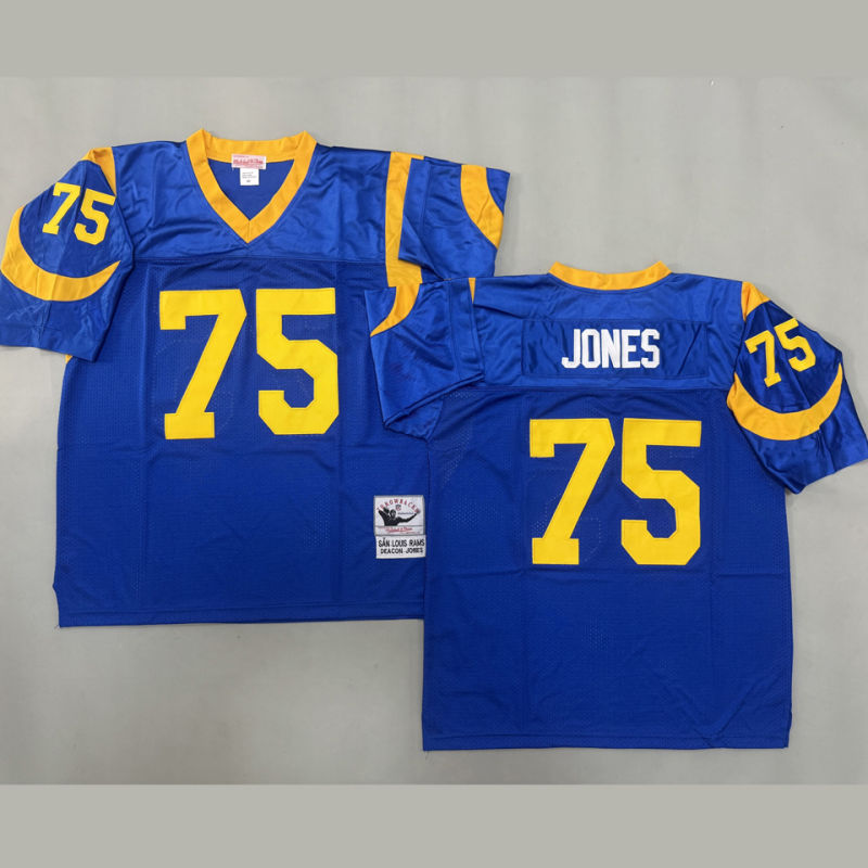 JONES #75 Men's Los Angeles Rams Retro NFL Jersey