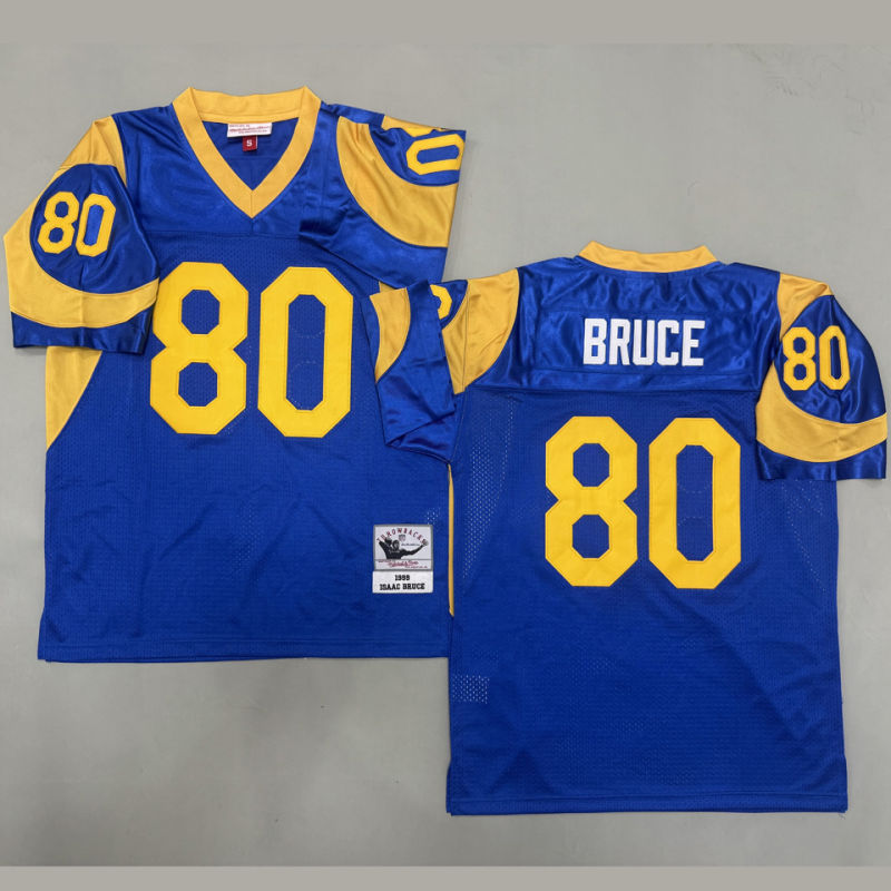 BRUCE #80 Men's Los Angeles Rams Retro NFL Jersey