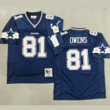 OWENS #81 Men's Dallas Cowboys Retro NFL Jersey 牛仔