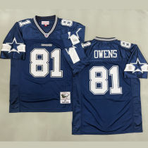 OWENS #81 Men's Dallas Cowboys Retro NFL Jersey 牛仔