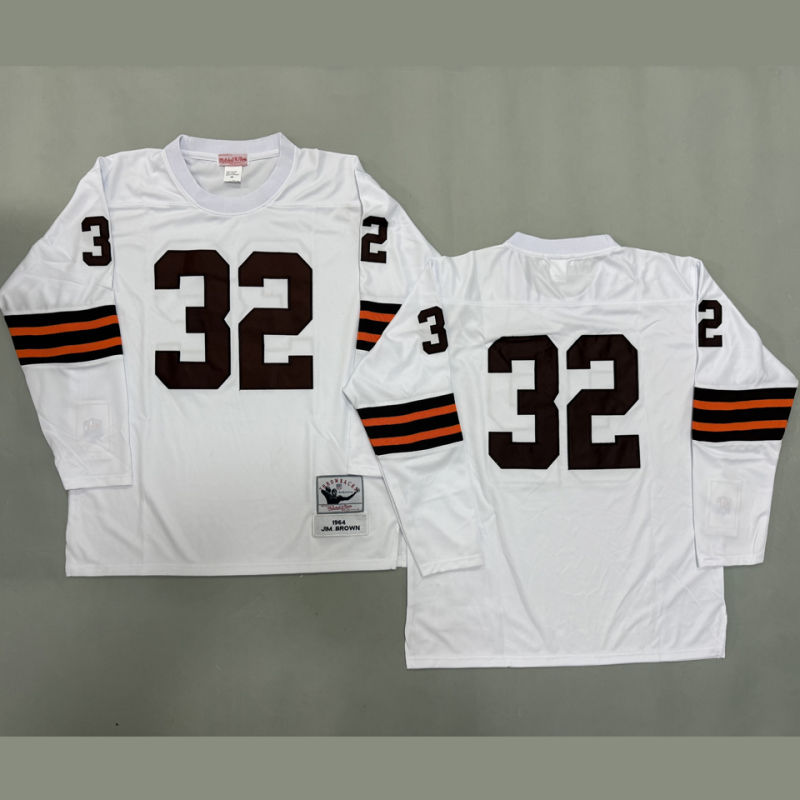 BROWN #32 Men's Cleveland Browns Retro NFL Jersey
