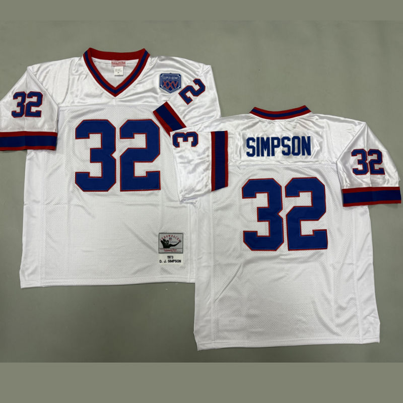 SIMPSON #32 Men's Buffalo Bills Retro NFL Jersey