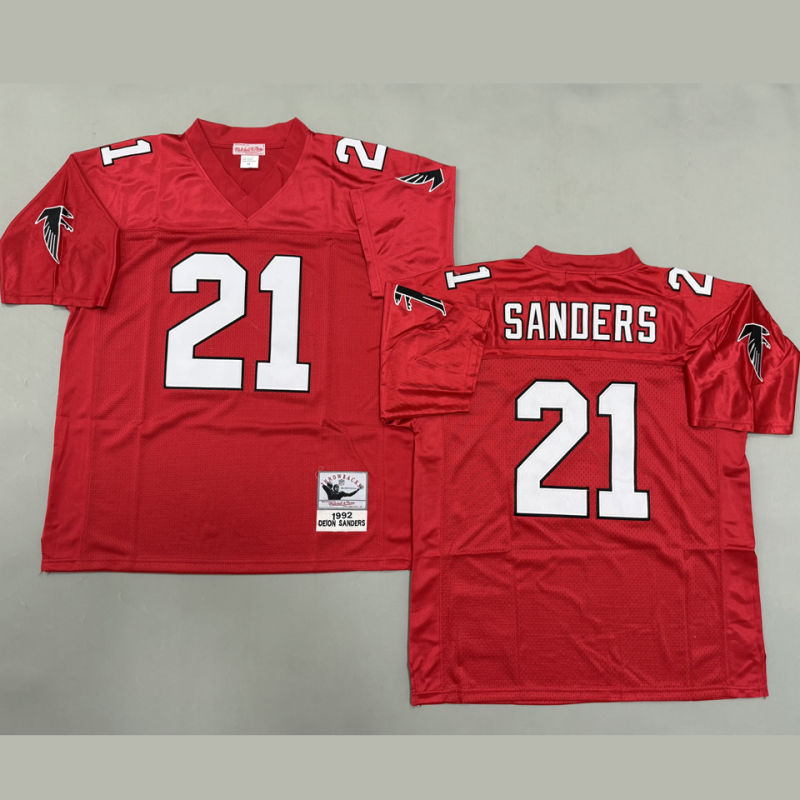 SANDERS #21 Men's Atlanta Falcons Retro NFL Jersey