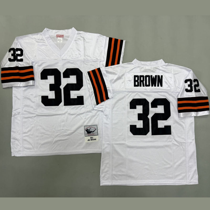 BROWN #32 Men's Cleveland Browns Retro NFL Jersey