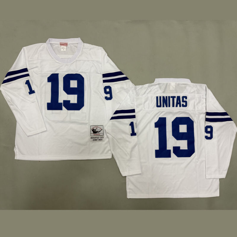 UNITAS #19 Men's Indianapolis Colts Retro NFL Jersey