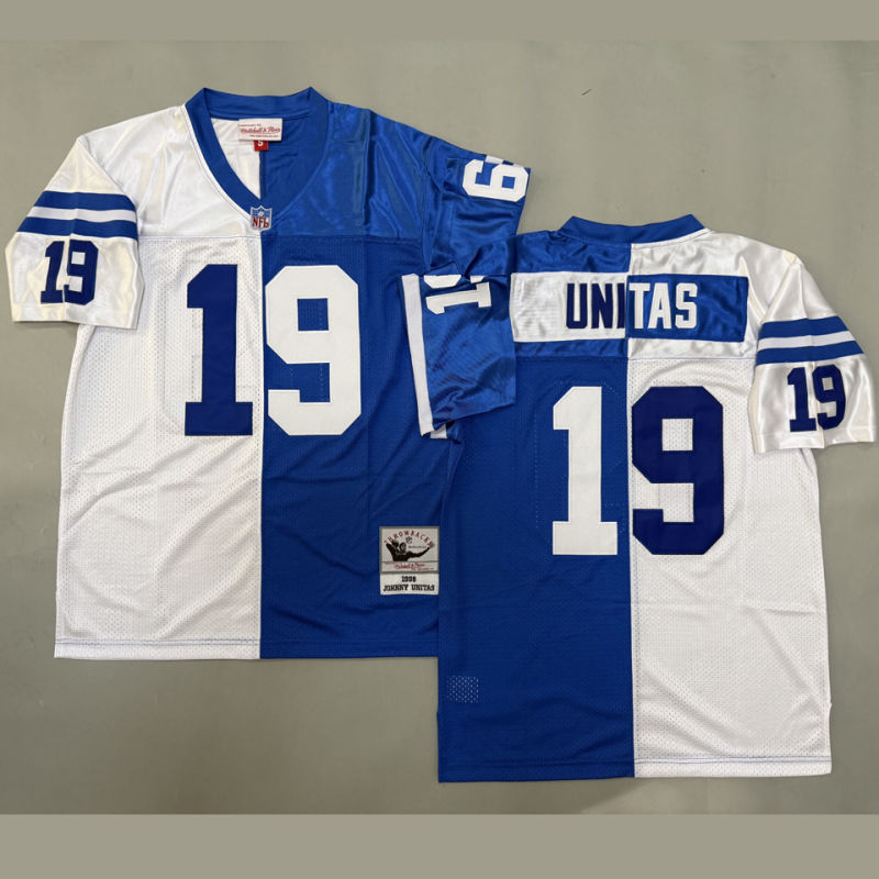 UNITAS #19 Men's Indianapolis Colts Retro NFL Jersey
