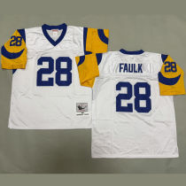 FAULK #28 Men's Los Angeles Rams Retro NFL Jersey 公羊