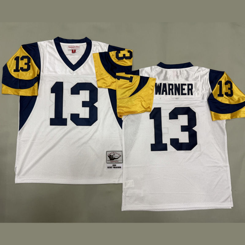 WARNER #13 Men's Los Angeles Rams Retro NFL Jersey